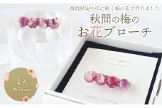 秋間の梅のお花ブローチ ANBI001 | アクセサリー 梅 うめ 花 ブローチ プレゼント 群馬県 安中市