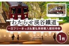わたらせ渓谷鐵道一日フリーきっぷ＆富弘美術館入館招待券