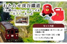 わたらせ渓谷鐵道「わ鐵のわっしー」グッズ＆一日フリーきっぷ