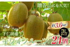 ＜先行予約＞ 2年連続受賞「A品数量限定」 下仁田町のキウイフルーツ 約3.6kg(1玉3Lサイズ150g以上) キウイ フルーツ キウイフルーツ デザート 果物 贈答品としても人気！ 手土産 おみやげ フレッシュ F21K-331