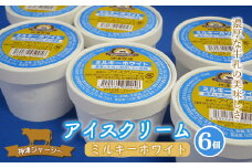 【神津牧場】ジャージー牛の濃厚ミルクで作った神津ジャージーアイスクリーム（牛乳味）6個入り F21K-309