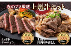 肉のプロが厳選 上州牛セット（サーロイン・切り落とし） 約1kg F21K-213