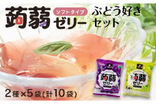 60粒入り！下仁田の蒟蒻ゼリーソフトタイプ2種 ぶどう好きセット（2種×5袋6粒入り） F21K-368