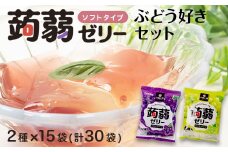 180粒入り！下仁田の蒟蒻ゼリーソフトタイプ2種 ぶどう好きセット（2種×15袋6粒入り） F21K-370