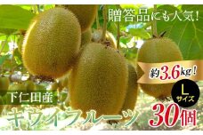 ＜先行予約＞ 2年連続受賞「A品数量限定」下仁田町のキウイフルーツ 約3.6kg(1玉 Lサイズ 135g以上) キウイ フルーツ キウイフルーツ デザート 果物 贈答品としても人気！ F21K-448