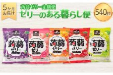 5か月連続お届け蒟蒻ゼリー定期便　540粒　ゼリーのある暮らしセット F21K-480