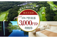 軽井沢高原ゴルフ倶楽部利用券　3,000円券×1枚【ゴルフ場 ごるふ おすすめ 体験 群馬県 長野原町 北軽井沢】