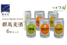 群馬麦酒6缶セット ビール クラフトビール 嬬恋高原ブルワリー 350ml 6缶 飲み比べ IPA セット ギフト 父の日 [AA004tu]