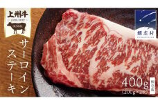 【9月下旬発送開始】 上州牛 サーロインステーキ 400g ( 200g × 2枚 ) サーロイン ステーキ 肉 牛肉 国産 国産牛 ブランド牛 ステーキ肉 バーベキュー BBQ 鉄板焼き 冷凍 真空パック 小分け 個包装 贈答 ギフト 群馬 クリスマス お正月 [AH021tu]