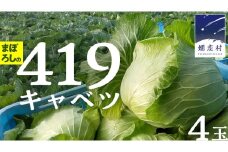まぼろしの419キャベツ 4玉 きゃべつ 嬬恋村産キャベツ 羽生田売店 幻のキャベツ419 産地直送 期間限定 人気 朝採り 通販 お取り寄せ 関東 群馬 出荷時期限定 ZIP! [AL006tu] 