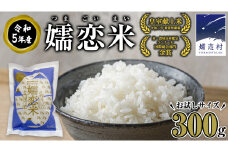 嬬恋米 300g 令和5年産 1袋 お試し  少量 小分け お米 こめ キャンプ ブランド米 米 白米 精米 受賞 皇室献上米 コメ 2合 [AB081tu]