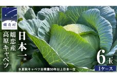 嬬恋キャベツ 嬬恋産 高原 キャベツ 6玉 1ケース 旬の野菜 きゃべつ 産地直送 群馬 お取り寄せ 野菜 セット Lサイズ ZIP! [AS007tu]