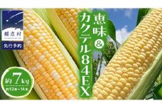 【 9月 中旬発送開始】【 数量限定 】 嬬恋産 とうもろこし 食べ比べ 恵味 ＆ カクテル84EX 約12本～14本 約 7kg トウモロコシ 7キロ 大粒 野菜 群馬 産地直送 期間限定 お取り寄せ バイカラーコーン [AT008tu]