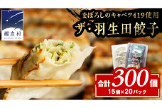 まぼろしのキャベツ419使用 ザ・羽生田餃子 15個 × 20パック 合計300個 ぎょうざ 豚肉 ギョウザ 小分け キャベツ 419 特産品 人気 冷凍 中華 中華惣菜 惣菜 大容量 [AL004tu]