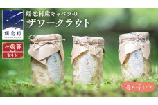 【 お歳暮 熨斗付】 ザワークラウト3本セット 熨斗 お歳暮 妻の手しごと 国産 惣菜 弁当 お弁当 詰め合わせ 漬物 漬け物 発酵食品 腸活 ギフト 贈答 酢漬け 嬬恋キャベツ キャベツ [AF018tu]