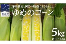 ゆめのコーン 5kg 約10～12本 とうもろこし トウモロコシ スイートコーン 野菜 産地直送 羽生田売店 期間限定 人気 朝採り お取り寄せ 通販 関東 群馬 [AL019tu]