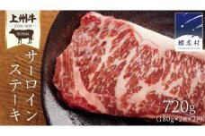 上州牛 サーロイン ステーキ720g ( 180g × 2枚  × 2P ) サーロインステーキ 牛肉 牛 肉 日本 国産 国産牛 ブランド牛 群馬 冷凍 真空パック 真空 ステーキ肉 ステーキ用 バーベキュー BBQ 鉄板焼き 贈答 ギフト クリスマス お正月 [AH043tu]