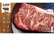 上州牛 サーロイン ステーキ800g ( 200g × 1枚  × 4P ) サーロインステーキ 牛肉 牛 肉 日本 国産 国産牛 ブランド牛 群馬 冷凍 真空パック 真空 ステーキ肉 ステーキ用 バーベキュー BBQ 鉄板焼き 贈答 ギフト クリスマス お正月 [AH044tu]