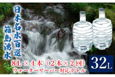 [№5819-0377]群馬の名水 箱島湧水 エア8L 計4本（2本×2回）ウォーターサーバー 対応ボトル 飲料 ドリンク 飲料類 水 ミネラルウォーター 名水 天然水