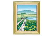 小暮真望ｼﾙｸｽｸﾘｰﾝ版画 (尾瀬の郷親善大使)夏の至仏山　ニッコウキスゲ