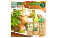 えごま・くるみ・わさびと胡麻　ドレッシング3本セット