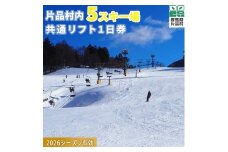 共通スキーリフト1日券（引換券）　2026シーズン