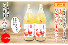 ＜川場村産＞すりおろしりんごジュース2本セット【1025188】