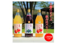 3種のジュース飲み比べセット　1,000ml×3本【1402616】