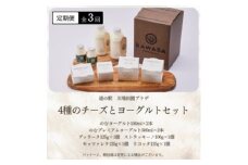 ＜毎月定期便＞4種のチーズとヨーグルトセット全3回【4072341】