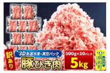 【3D急速冷凍】訳あり！群馬県産 豚ひき肉 5kg（500g×10パック）