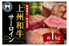 牛肉 サーロイン 【上州和牛】 ブランド 牛 1kg (250g×4枚) 群馬 県 千代田町 国産 特産品 贈答用 ギフト プレゼント キャンプ ソロキャン バーベキュー 送料無料