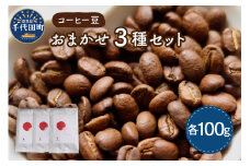 コーヒー豆 おまかせ セット (100g×3種類) 群馬県 千代田町 スペシャルティコーヒー 目利き 焙煎 自家焙煎 ティータイム 人気 飲み比べ 群馬県 千代田町