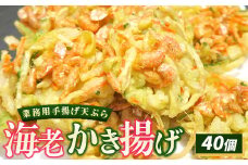 業務用手揚げ天ぷら（海老かき揚げ）40個｜レンジ調理 レンチン 冷凍食品 惣菜 おかず 天丼 簡単調理 時短