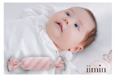 iimin(イイミン) ベビーピロー キャンディータイプ キャンディーピロー ボーダーピンク 枕 赤ちゃん用品 オーガニックコットン イイミン ベビー枕 ベビーまくら 日本製 新生児 赤ちゃん オーガニック かわいい 出産祝い 授乳