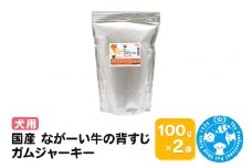 国産 ながーい牛の背すじガムジャーキー 200g(100g×2袋)