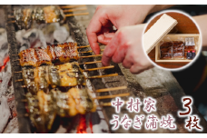 【中村家】浜松産うなぎ　かば焼　3枚入　【11100-0151】