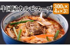 【牛国屋】カルビスープ　300g×4袋×3セット　【11100-0793】