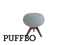 PUFFBO（パフボ）Sサイズ＜座面：アイスグレー×脚：ダークブラウン＞　【11100-1052】