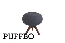 PUFFBO（パフボ）Sサイズ＜座面：ダークグレー×脚：ダークブラウン＞　【11100-1056】