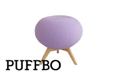 PUFFBO（パフボ）Lサイズ＜座面：ラベンダー×脚：ナチュラル＞　【11100-1059】
