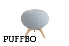 PUFFBO（パフボ）Lサイズ＜座面：アイスグレー×脚：ナチュラル＞　【11100-1061】