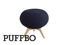 PUFFBO（パフボ）Lサイズ＜座面：ネイビー×脚：ナチュラル＞　【11100-1063】