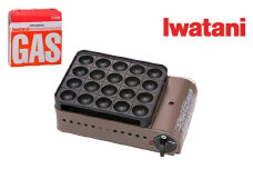 イワタニ カセットガスたこ焼き器 スーパー炎たこ+カセットガス3P　【11100-0935】