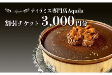 Aquila 割引チケット　3,000円分　【11100-1273】