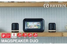 リズム 防水ポータブルシアタースピーカー MAGSPEAKER DUO ブラック　【11100-1817】