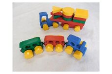 ミニ汽車・トレーラーセット ／ 木工 玩具 おもちゃ 埼玉県