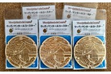 川越市ウッディマンホールコースター　5個 ／ ご当地 時の鐘 蔵造りの町並み 小江戸 埼玉県