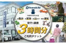 ご家族の散歩・買物・運転の見守り調査チケット（３時間分）
