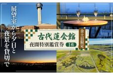 No.338 古代蓮会館・夜間特別鑑賞券～展望室から夕日と夜景を貸切で！～ ／ チケット 展示 見学 埼玉県