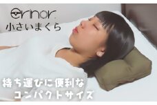 No.572 【キャンプや車中泊にも！】erinoa 小さいまくら ／ 枕 マクラ 持ち運びに最適 丸洗い可 ミニ コンパクト 埼玉県 特産